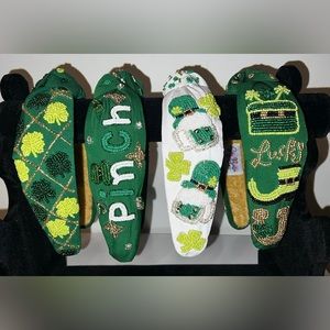 Saint Patrick’s Day knot headband shamrock leprechaun pinch me lucky Acessories
